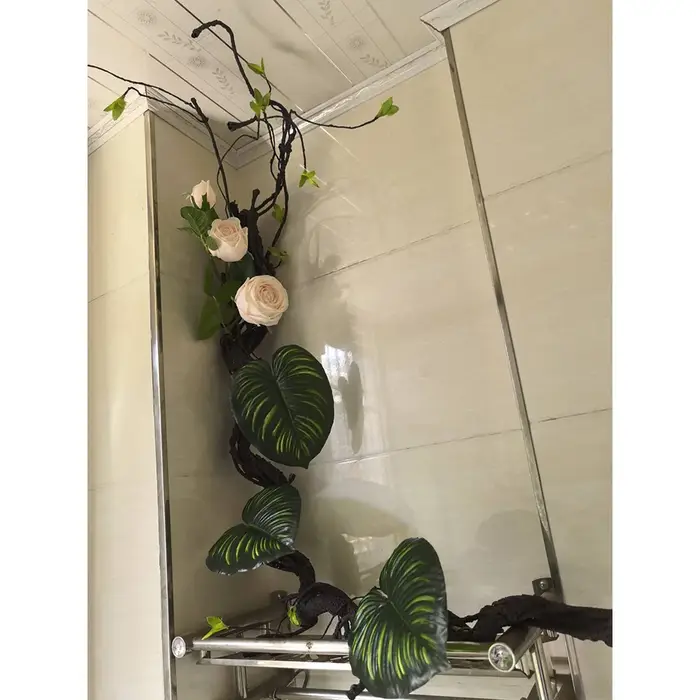 1.75m fleur artificielle vigne rotin malleabilité feuille