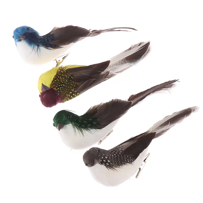 Mini colombes artificielles en plumes et mousse pour décoration de mariage