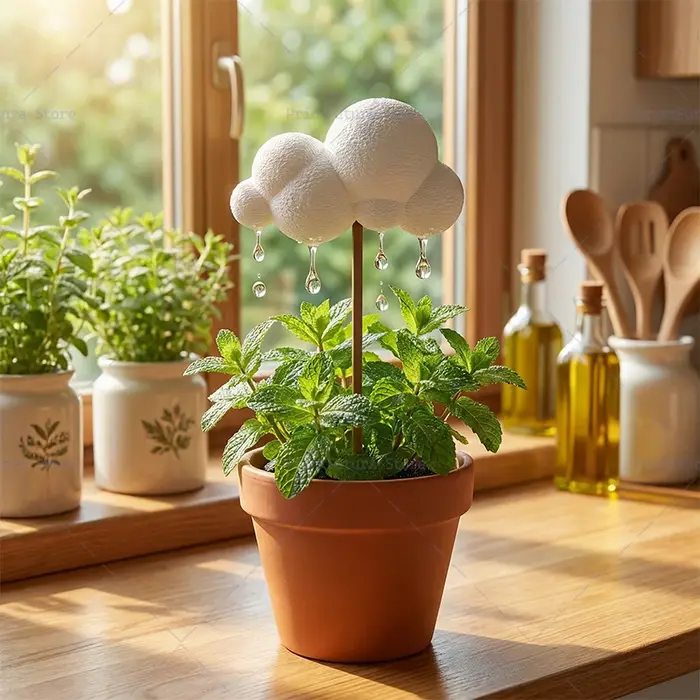 Jardinière d'arrosage en forme de nuage imprimée en 3D