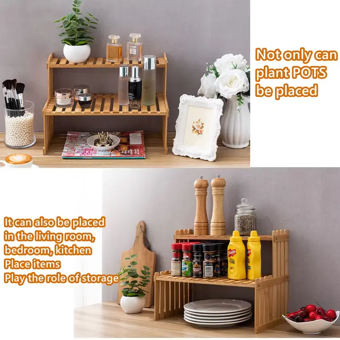 Étagère en bois pour plantes d'intérieur