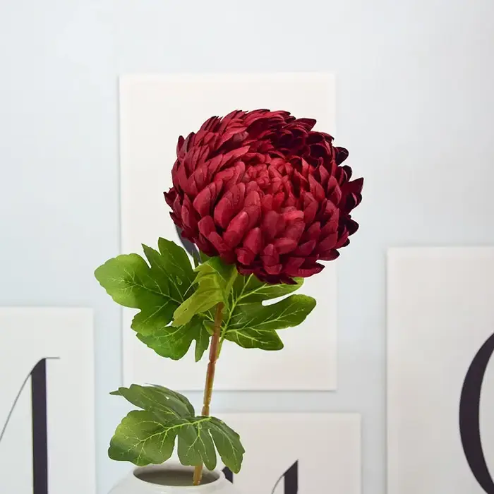 Fleur artificielle chrysanthème grande tête