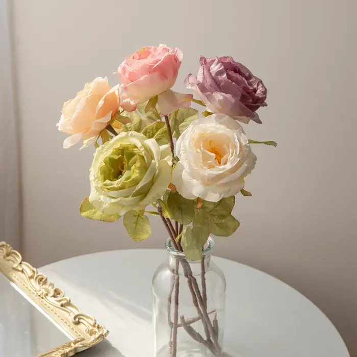 Bouquets de Roses artificielles au Caramel