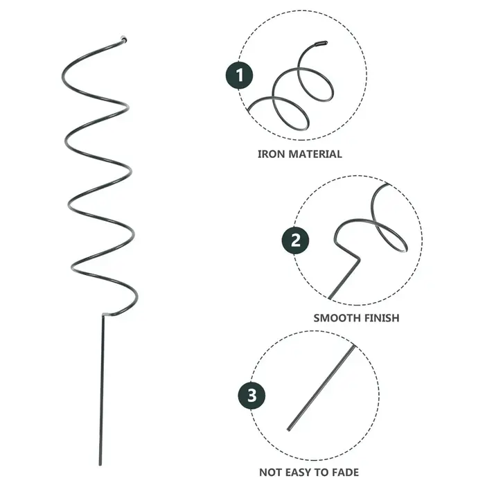 Poteau droit pour plantes et Support d'escalade en spirale