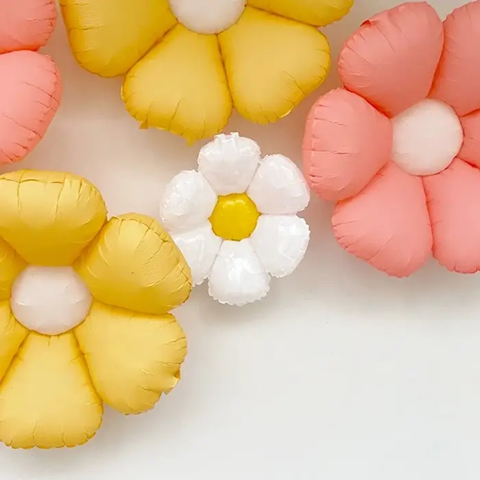 6 pièces fleurs, marguerites, ballons, décorations de fête, arrangement mignon