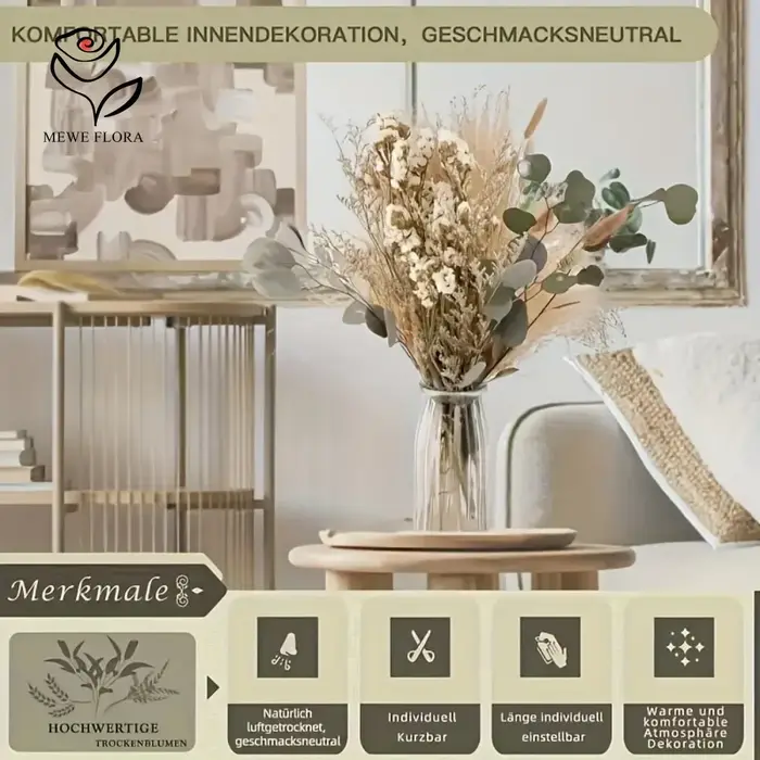 Bouquet de fleurs séchées naturelles pour la décoration intérieure de la maison moderne