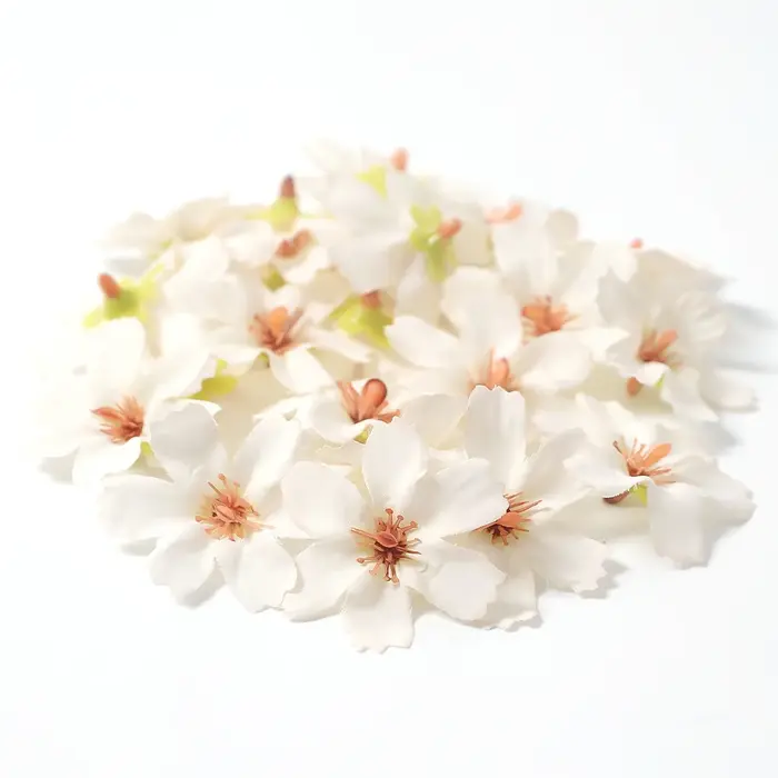 Tête de fleur artificielle à Six feuilles, 50/100 pièces, pour plante murale, décoration de salle de