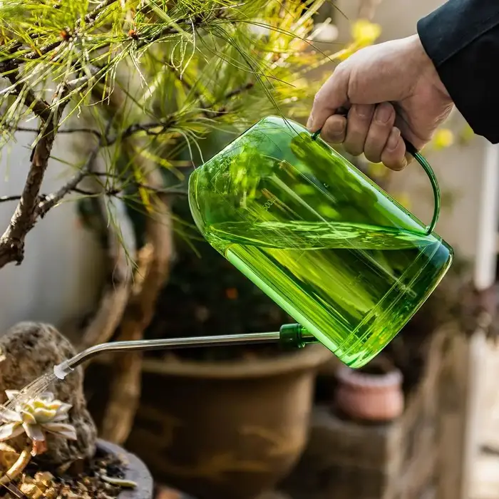 Arrosoir à long bec de 1L avec ensemble de pelle de jardinage, pot de pulvérisation pour l'irrigation des plantes d'intérieur et d'extérieur, des fleurs ﻿