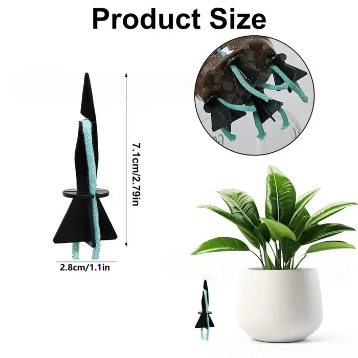 Dispositif d'arrosage DIY pour plantes – Sans repiquage requis – Mèche absorbante automatique pour l'insertion