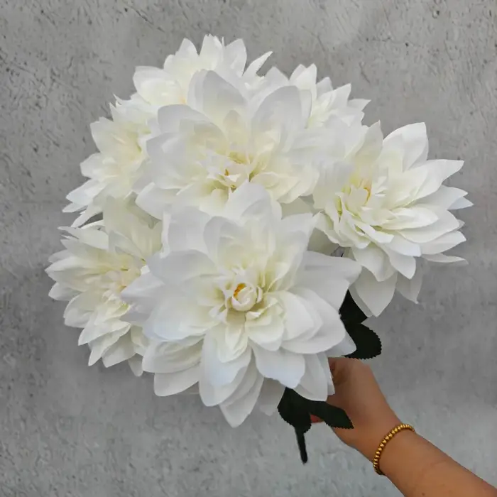 Simulation de fleur Dahlia à 7 têtes de grand diamètre