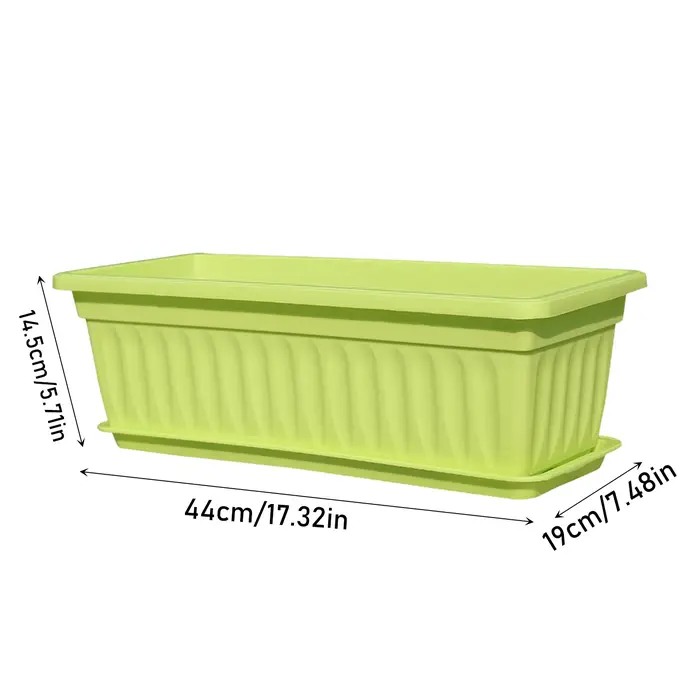 Jardinière rectangulaire en plastique