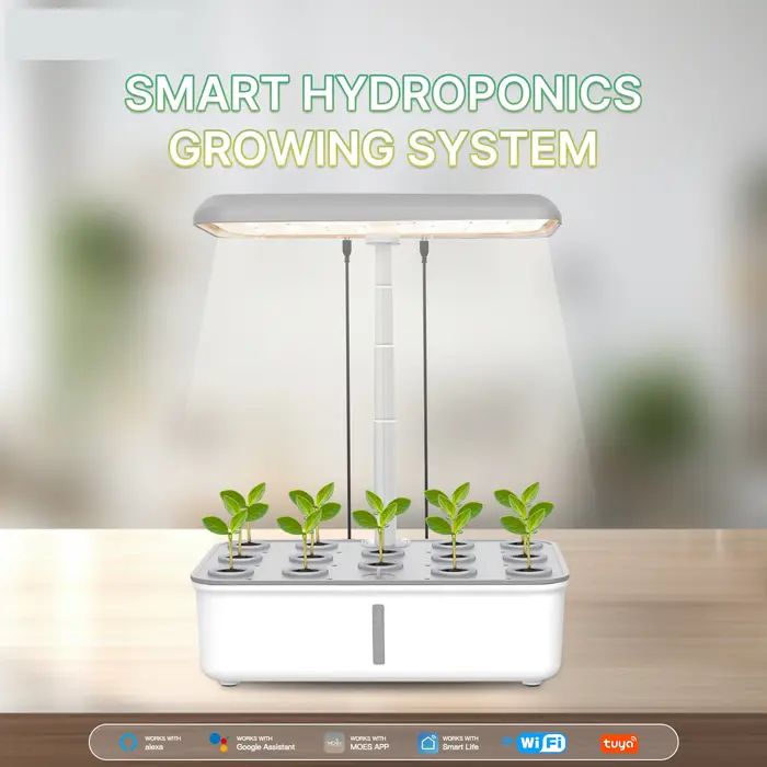 MOES Tuya Machine de croissance de plantes intelligente système de culture hydroponique de jardin synchronisation d'herbes intérieures LED poussent des lumières pour Pots de fleurs à la maison