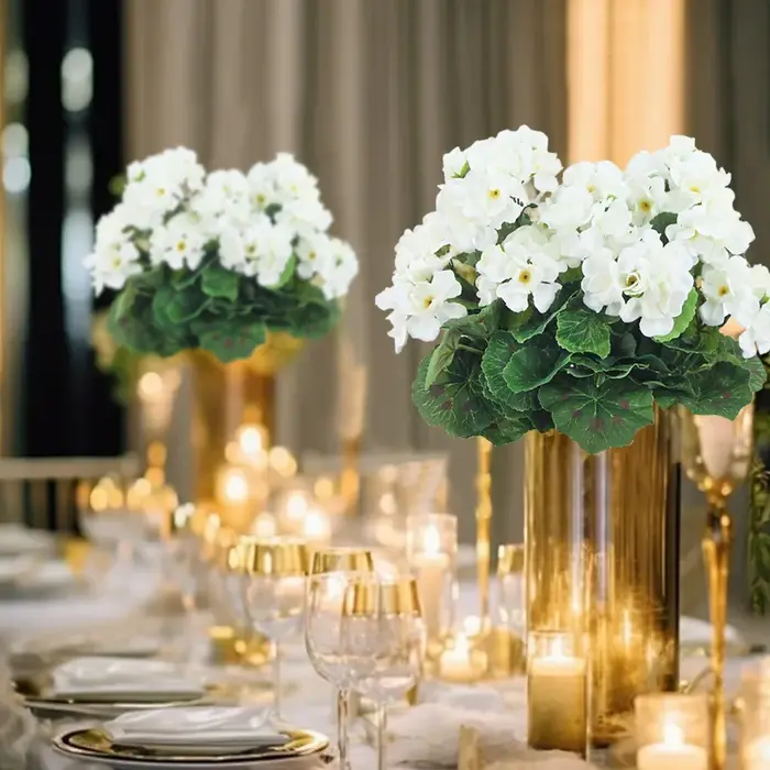 1/5 pièces plante artificielle soie bégonia fleur extérieur jardin arc protection UV mariage mariée maison bonsai fête de noël bricolage cadeau