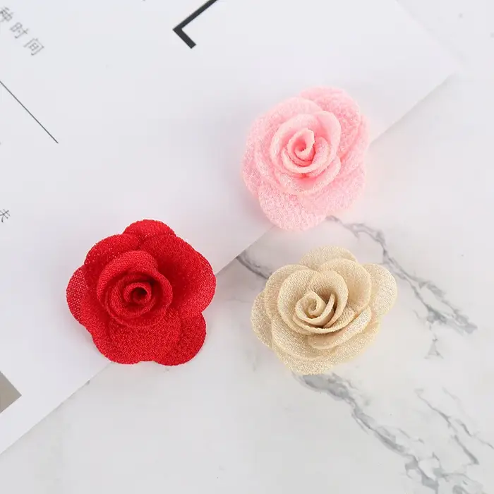 Fleur décorative camélia DIY sans Clip pour filles