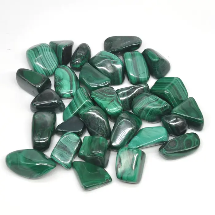 Pierres naturelles en Malachite, cristaux de guérison en vrac, véritable pierre précieuse polie Reik