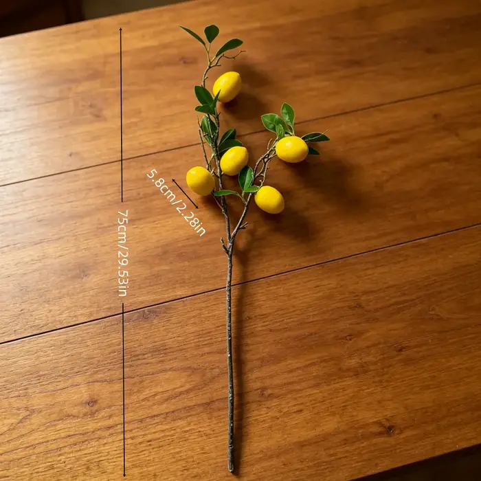 1 arbre citronnier artificiel contenant 5 faux citrons