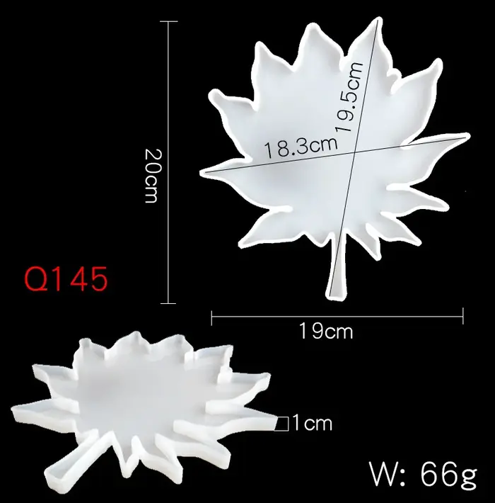 Moule en silicone feuille d'érable/feuille d'éventail, résine UV, fleur sèche, coussin de tasse, décoration de maison, moule de décoration