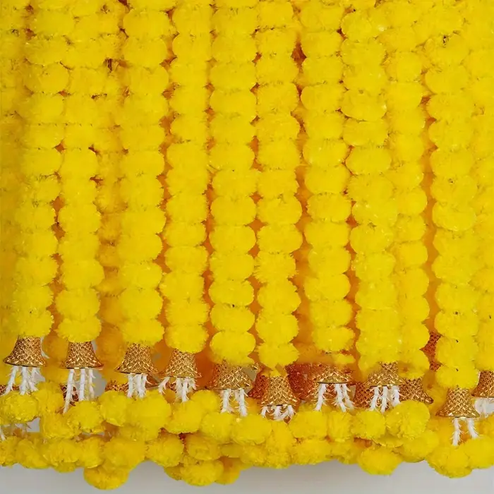 Guirxiété de fleurs de souci artificielles à longs brins