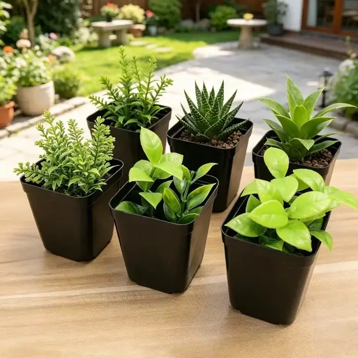 Pots de pépinière en plastique avec trous respirants