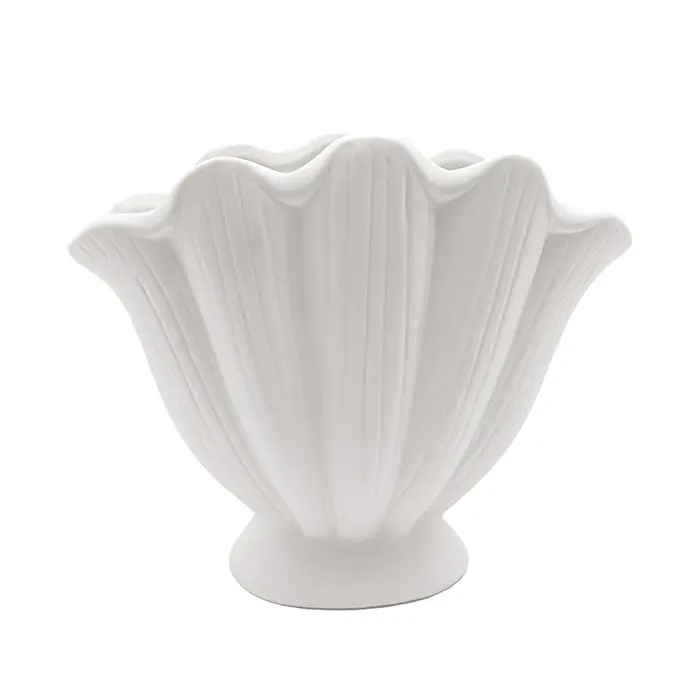 Vase en céramique coquillage, fleurs séchées, vases faits à la main pour la décoration de la maison