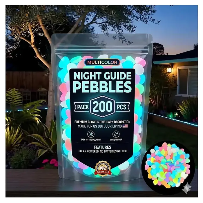 Pierres de jardin lumineuses colorées 2026