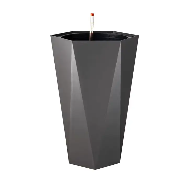 Grand pot de fleur rectangulaire en acier pour l'extérieur et l'intérieur
