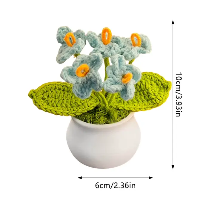 Fleurs au Crochet, petites fleurs en pot mignonnes