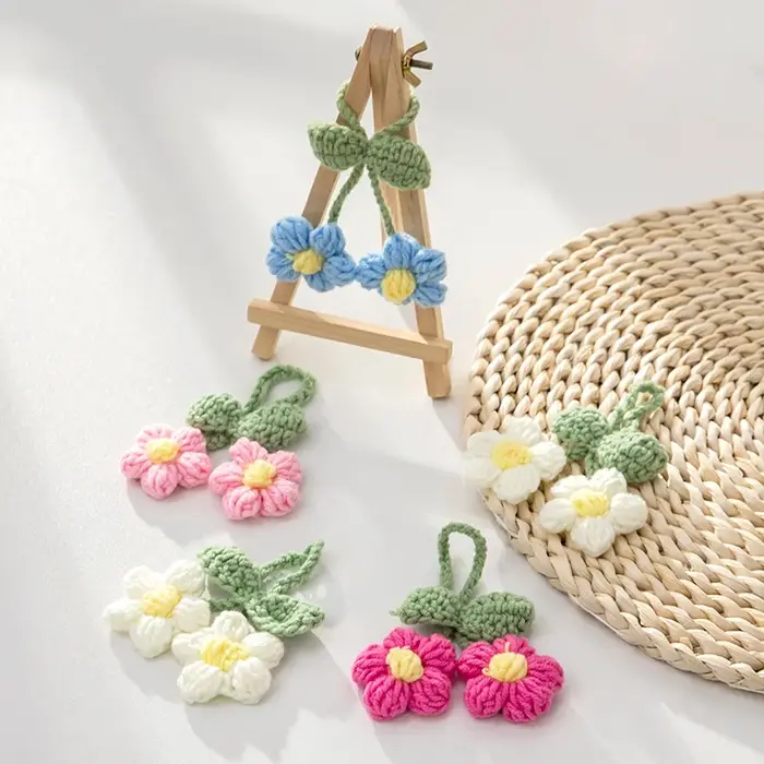 Porte-clés fleurs au Crochet de muguet