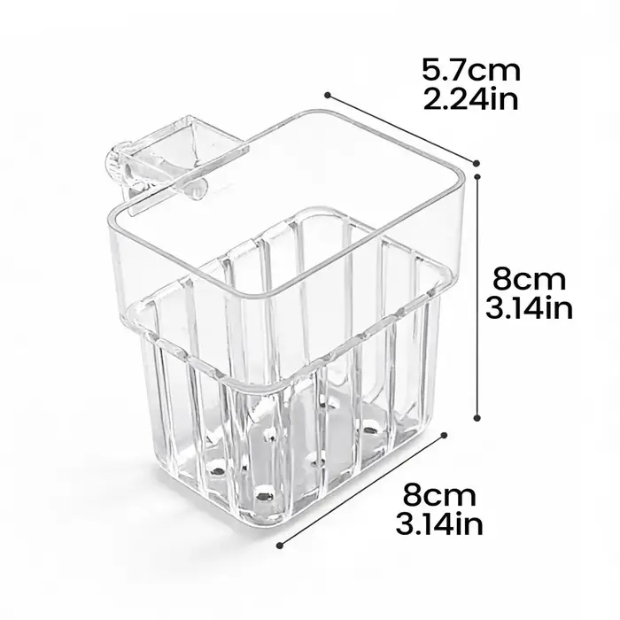 Pot porte-plante d'aquarium suspendu Transparent
