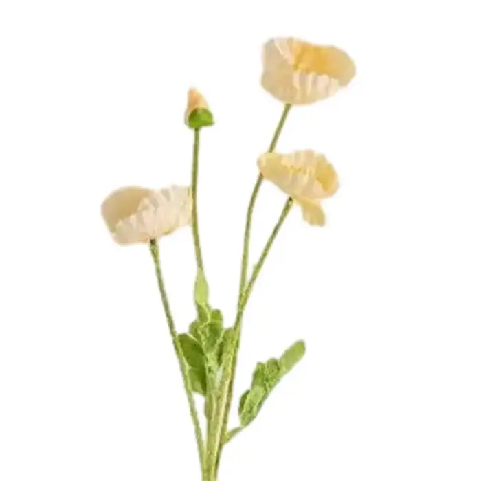 Fleur artificielle à 4 têtes, réaliste, en soie, avec longue tige, pour la maison, le bureau, les ma