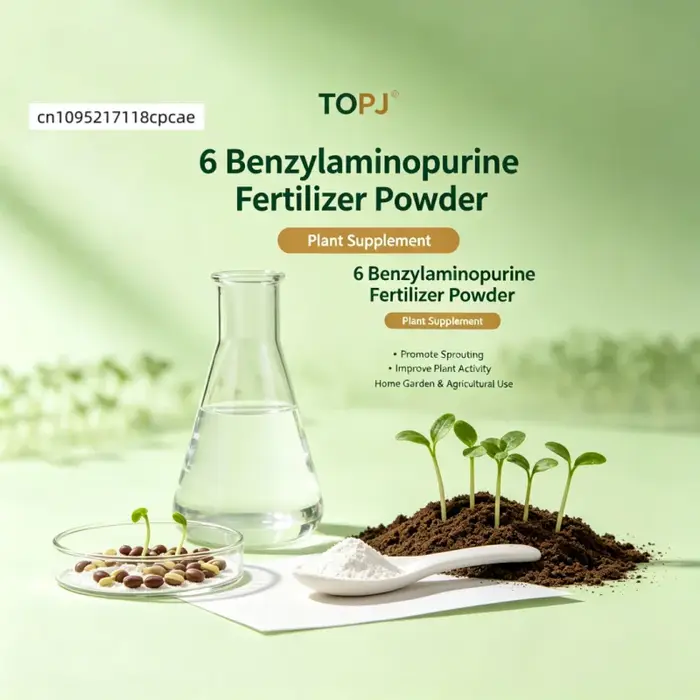 Poudre d'engrais 6-benzylaminopurine : Complément pour plantes, favorise la germination, améliore l'activité des plantes pour le jardin domestique et l'agriculture