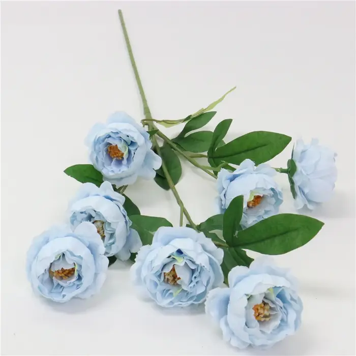 7 têtes de pivoines artificielles, fausses roses, accessoires pour arrangements floraux de mariage, 