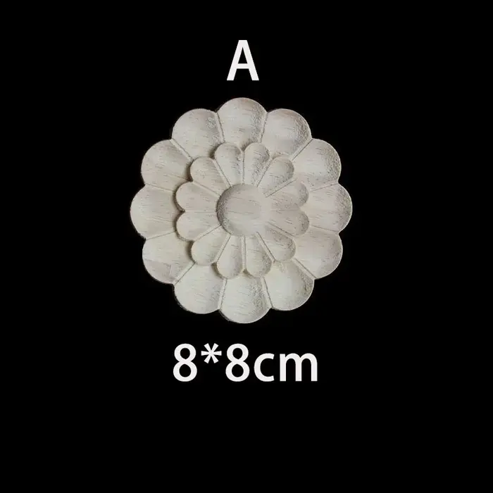 Appliques florales en bois pour meubles