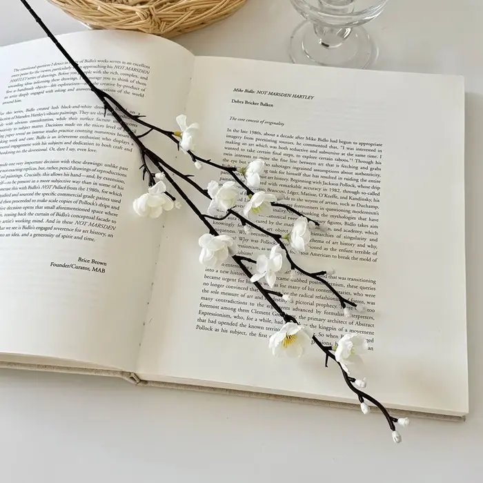 Fleurs artificielles Chimonanthus Fragrans, 10 pièces, branche décorative pour la maison, simulation