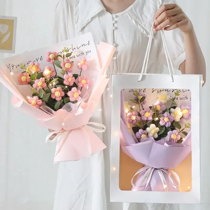 Bouquet de fleurs au crochet