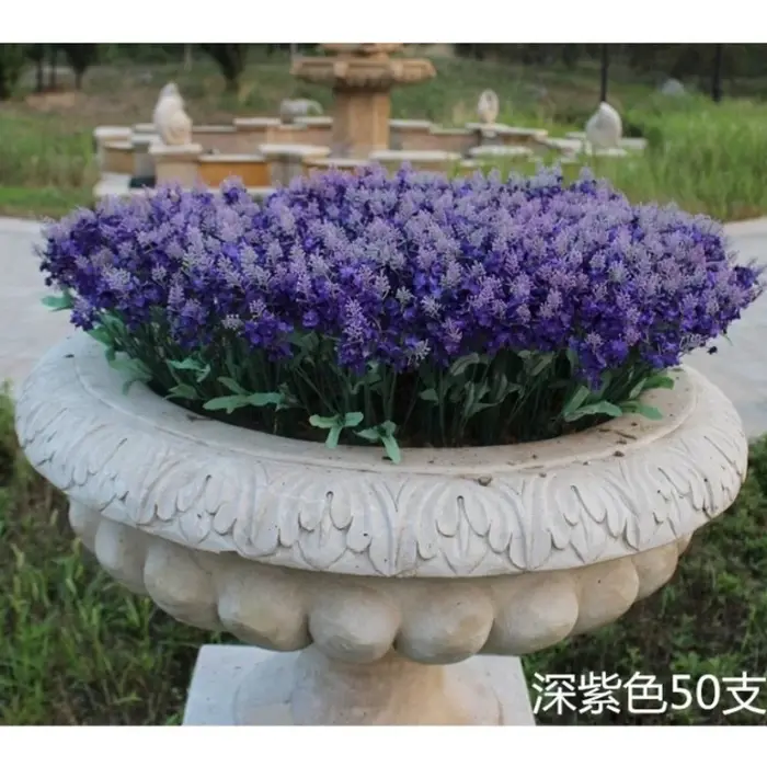 10 têtes de fleurs artificielles de lavande
