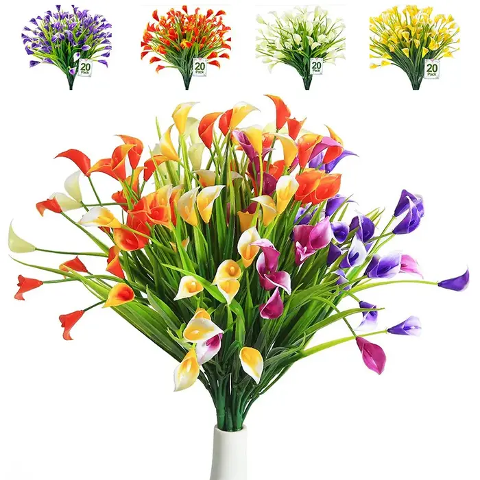 Fleurs artificielles Calla Lily fausses