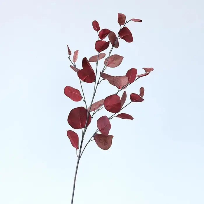Plantes artificielles Long Pôle Eucalyptus Feuilles Plantes Feuille D'argent Décor Mural Mariage Tir