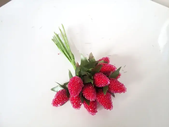 Fleurs artificielles de baies de cristal, fruit de framboise, décoration de jardin à la maison, déco