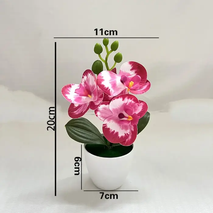 Plante d'orchidée artificielle en pot