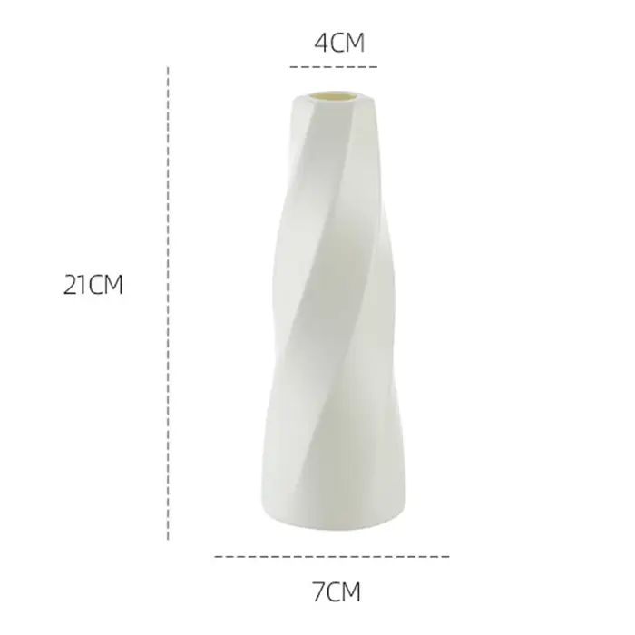 Vase à fleurs en plastique blanc