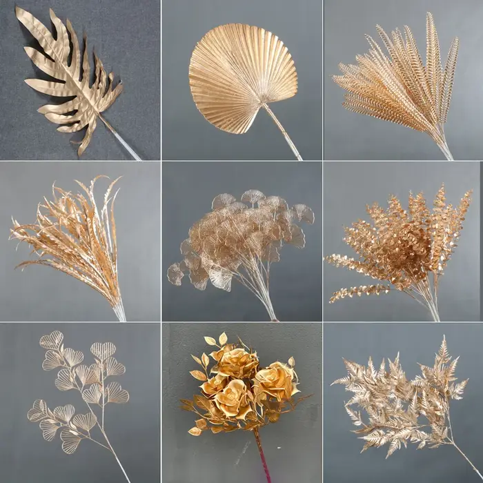 Plantes Dorées Artificielles Cuir oral elu Érable