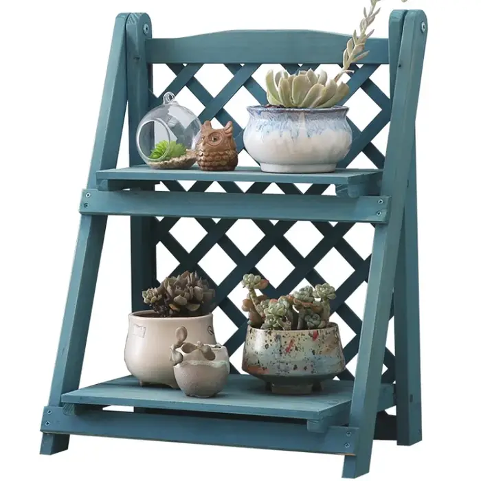 Support de plantes en bois Vintage