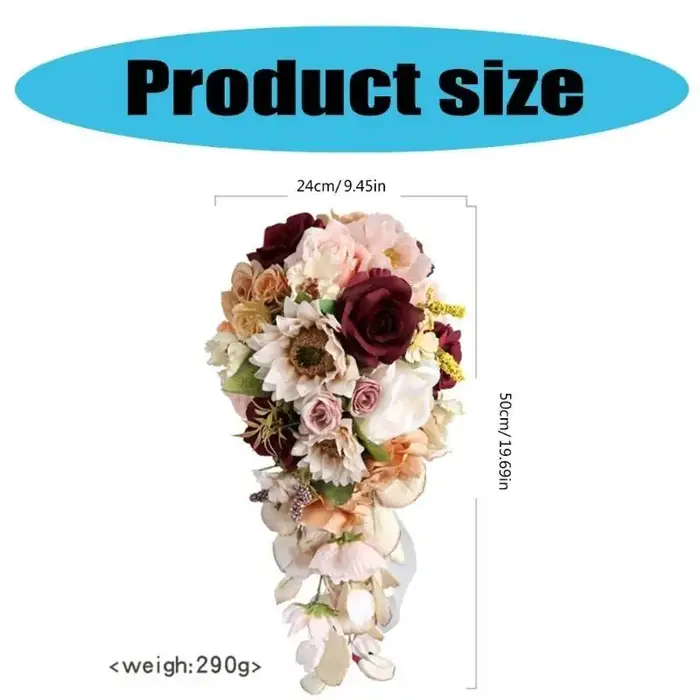 E8BD Arrangements floraux artificiels Bouquets fleurs artificielles pour cérémonie décorations mariage table