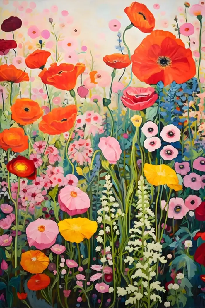 Toile de peinture de fleurs abstraites, imprimés floraux modernes, affiche murale, tableau d'art pou