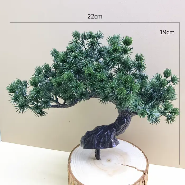 Bonsaï de pin artificiel pour décoration de bureau, petite plante en pot pour salon, ornement végéta