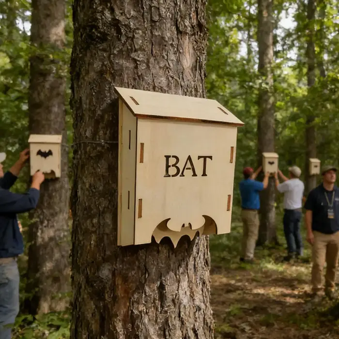 Abri pour chauves-souris en bois pour jardin, habitat animalier, pour jardiniers, propriétaires, amateurs de nature, agriculteurs, arrière-cour, ferme, verger