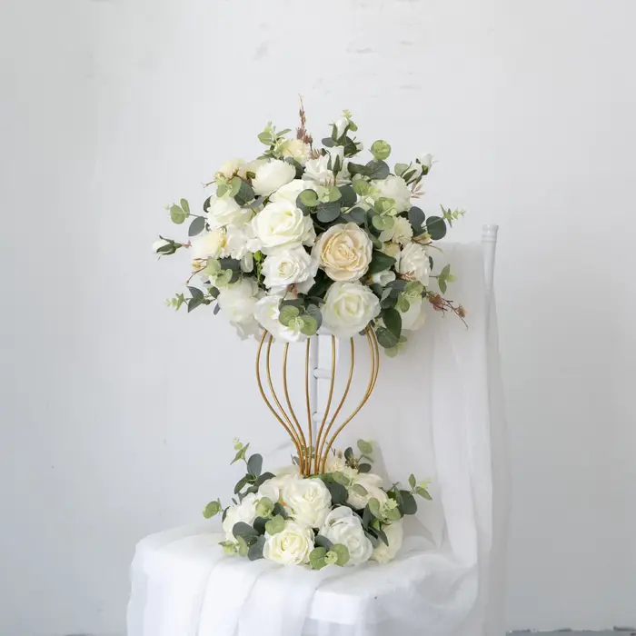 Arc de Corne Florale, Fleurs Artificielles pour Décoration de Mariage