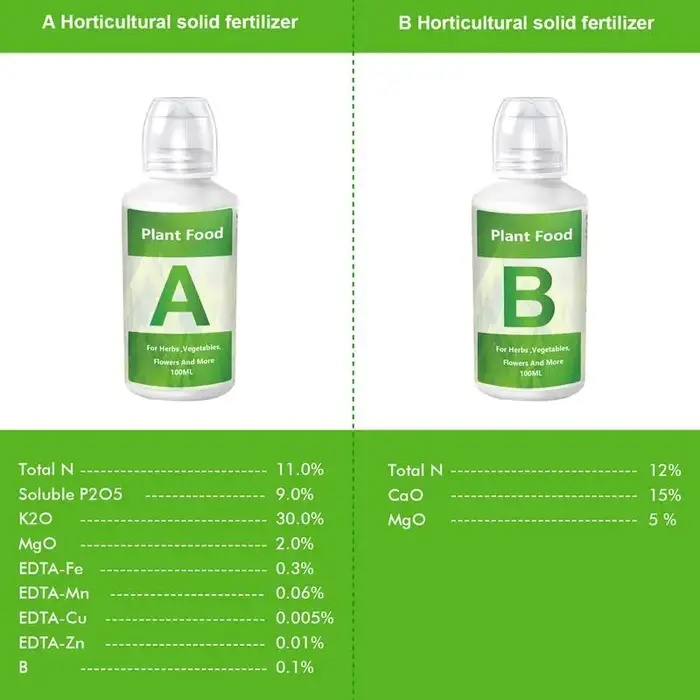 Ensemble de solution hydroponique pour plantes de jardin, navigateur AB pour fleurs et nutriments