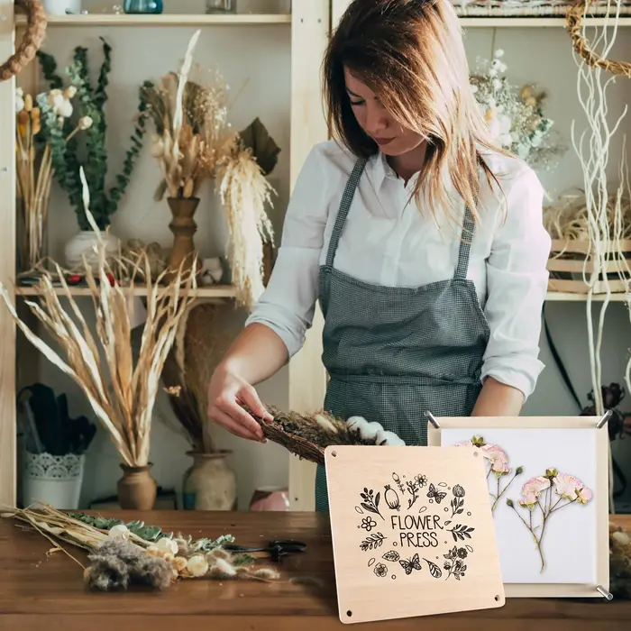 Kit de presse à fleurs professionnel en bois
