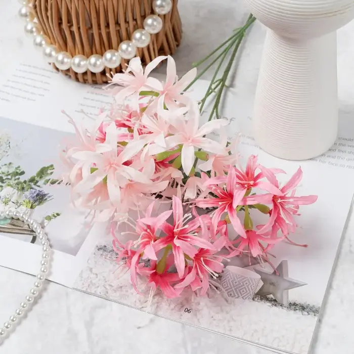 12 pièces de fleurs artificielles en soie